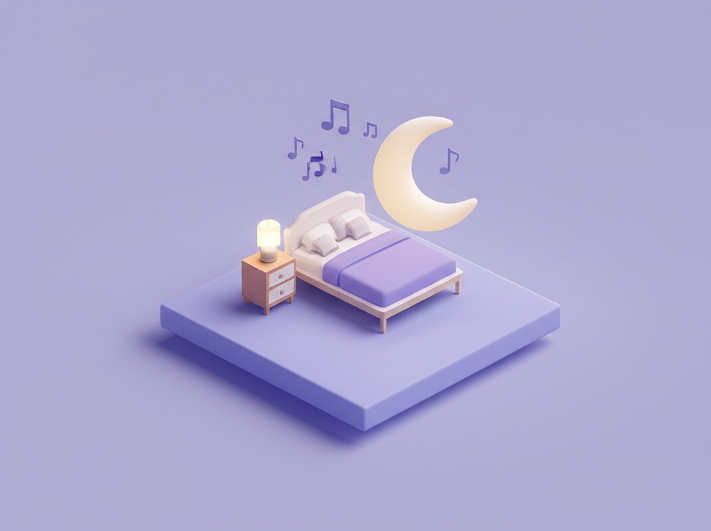 Calming sleep music promotes deeper sleep, creating a peaceful bedtime routine.